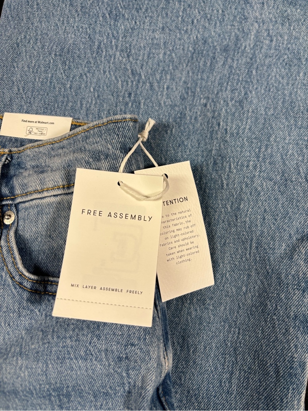 ree Assembly Women's Size 0 Flare Jeans Medium Wash High Rise Blue Jeans NWT - Picture 3 of 11